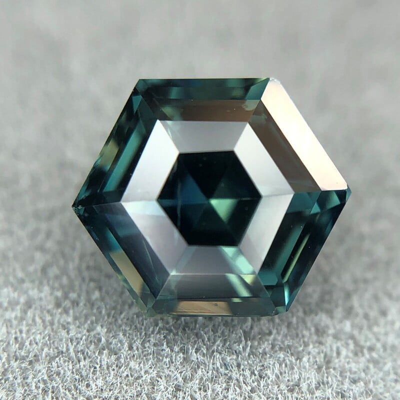 1.55ct Hexagon Step Cut Sapphire