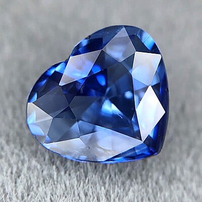 0.88ct Heart Mixed Cut Sapphire
