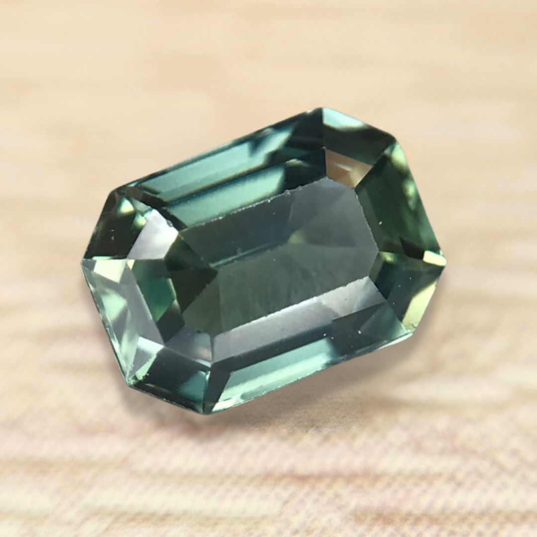 0.67ct Octagon Step Cut Sapphire