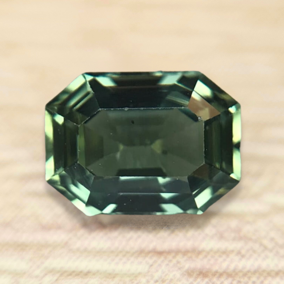 0.77ct Octagon Step Cut Sapphire