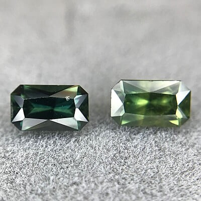 0.68tcw Radiant Brilliant Cut Sapphire Pair