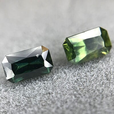 0.68tcw Radiant Brilliant Cut Sapphire Pair