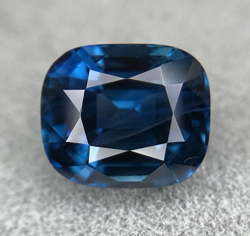 2.02ct Cushion Mixed Cut Sapphire