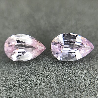 0.84tcw Pear Mixed Cut Sapphire Pair