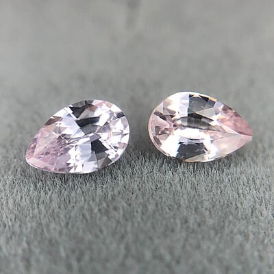 0.90tcw Pear Mixed Cut Sapphire Pair