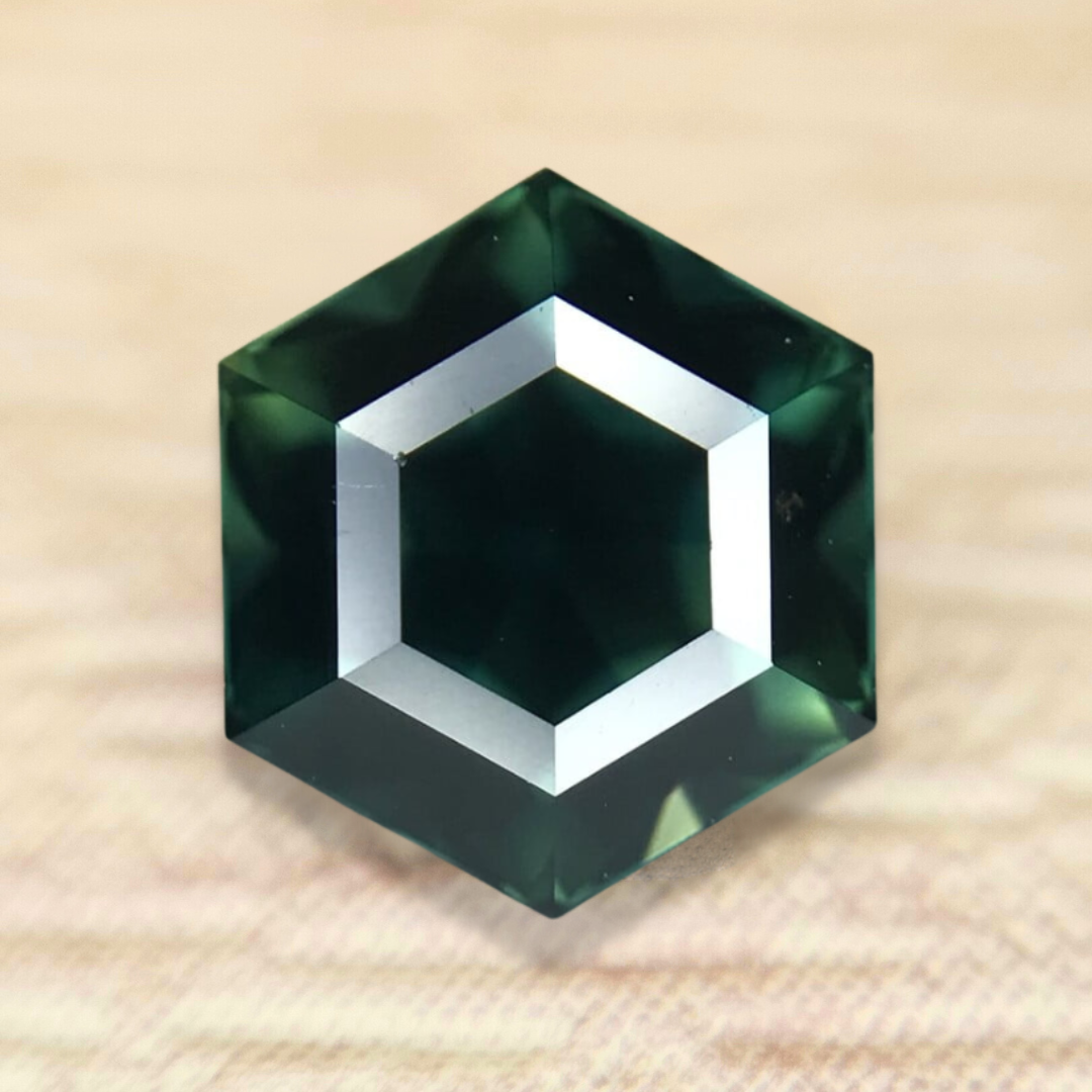 1.61ct Hexagon Step Cut Sapphire