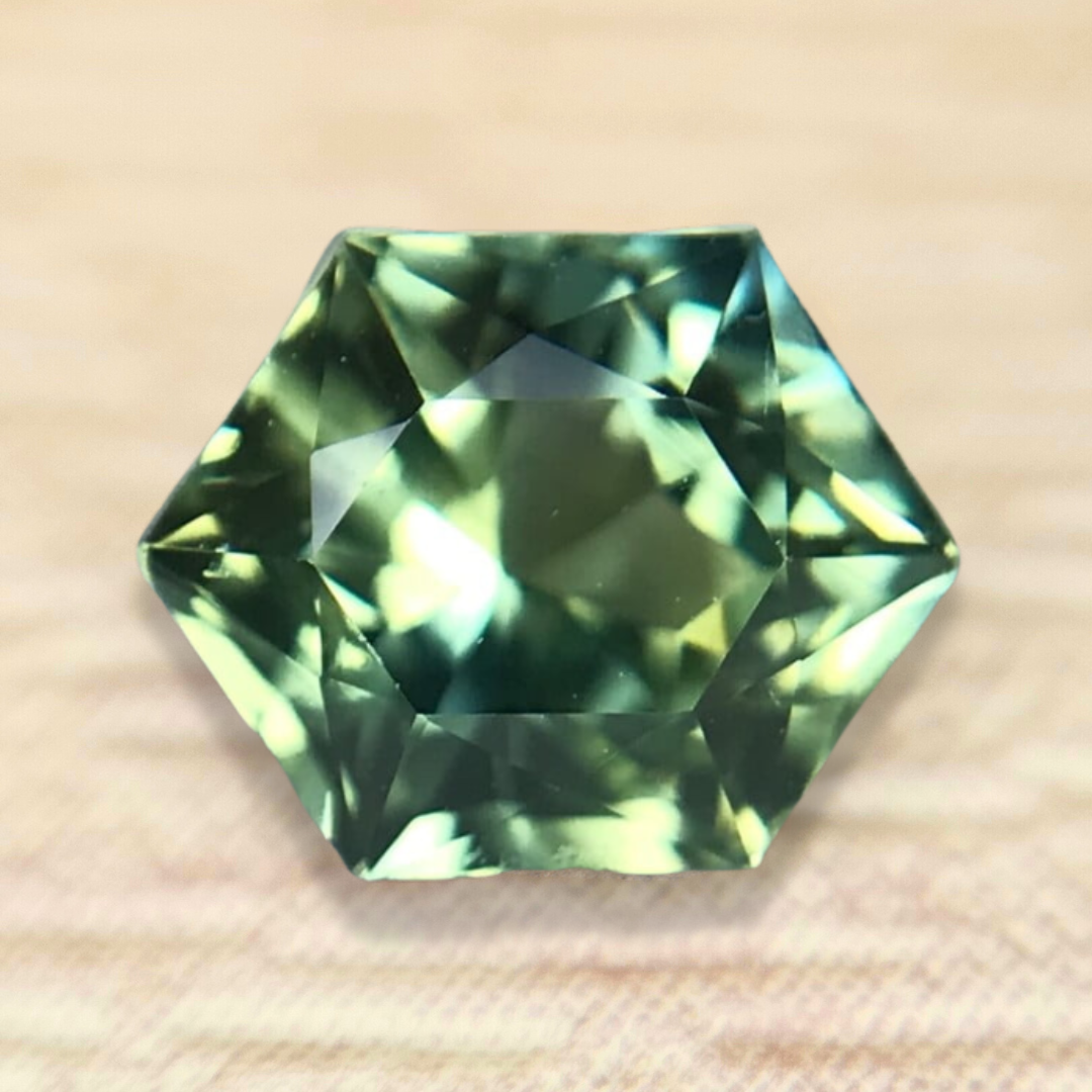 1.03ct Hexagon Step Cut Sapphire