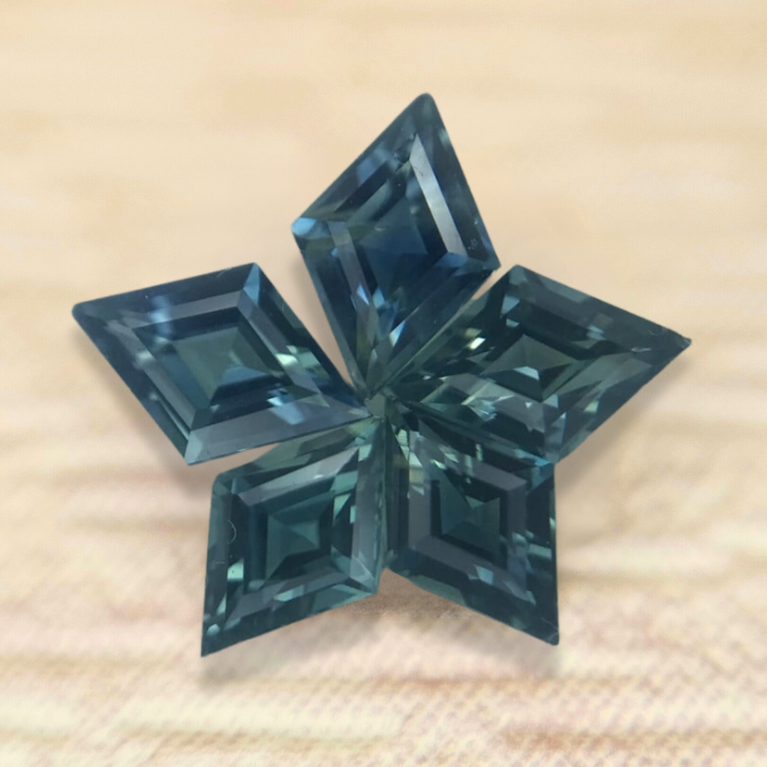 1.65tcw Kite Step Cut Sapphire Parcel (5pcs)