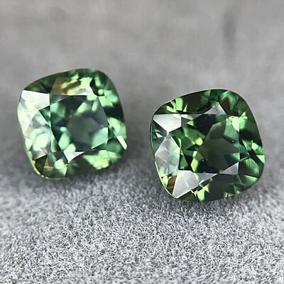 1.93tcw Cushion Brilliant Cut Sapphire Pair 1.93tcw Cushion Brilliant Cut Sapphire Pair