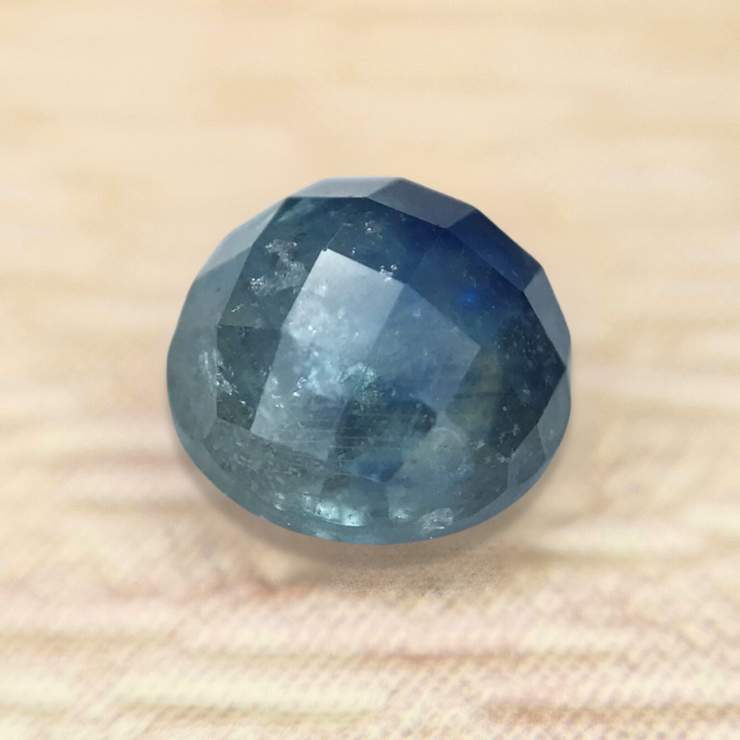 2.27ct Round Checker Cut Sapphire