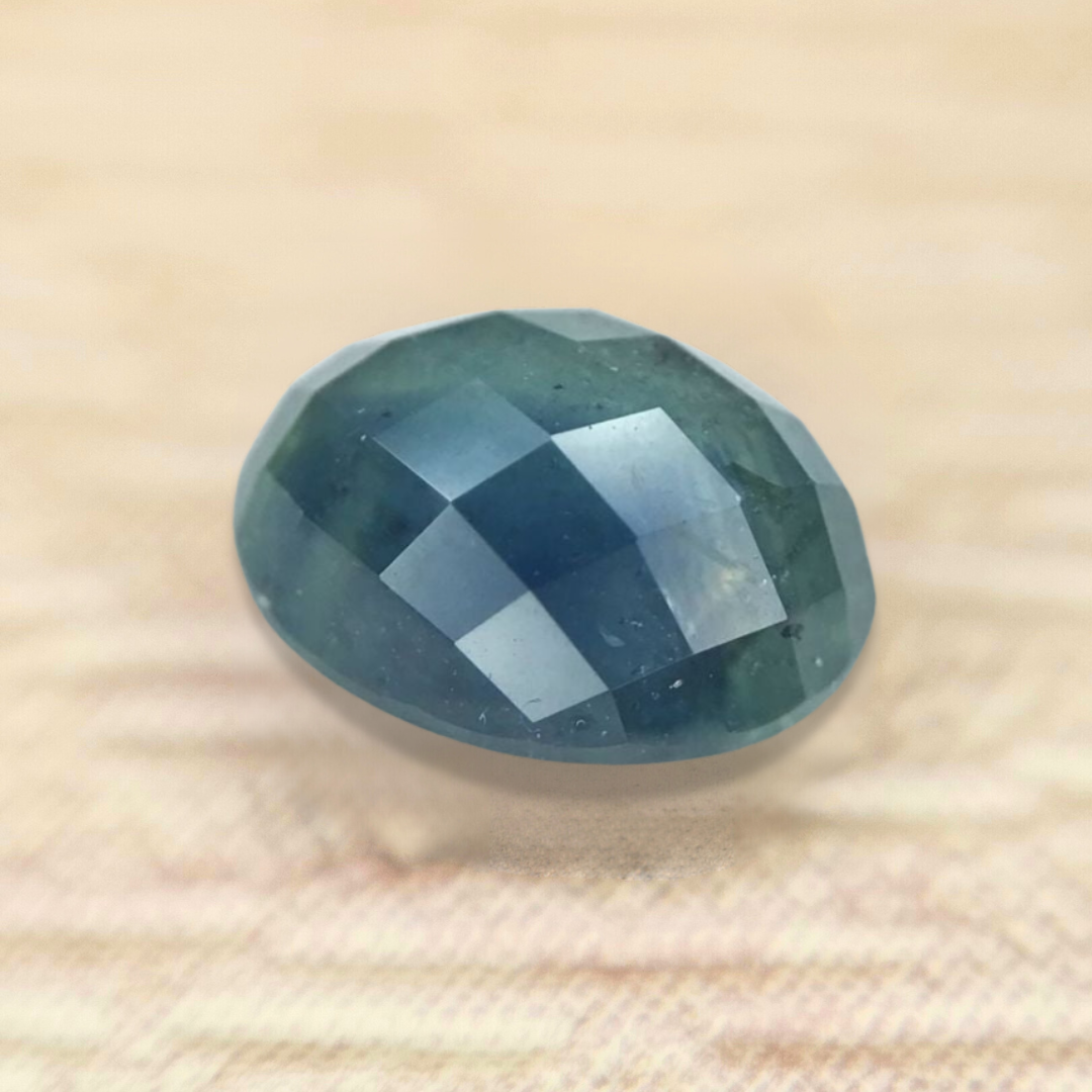2.40ct Oval Checker Cut Sapphire