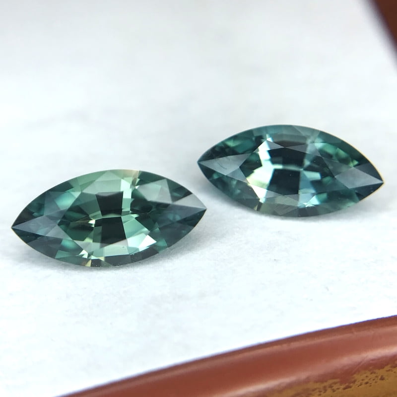 1.28ct Marquise Mixed Cut Sapphire pair 1.28ct Marquise Mixed Cut Sapphire pair