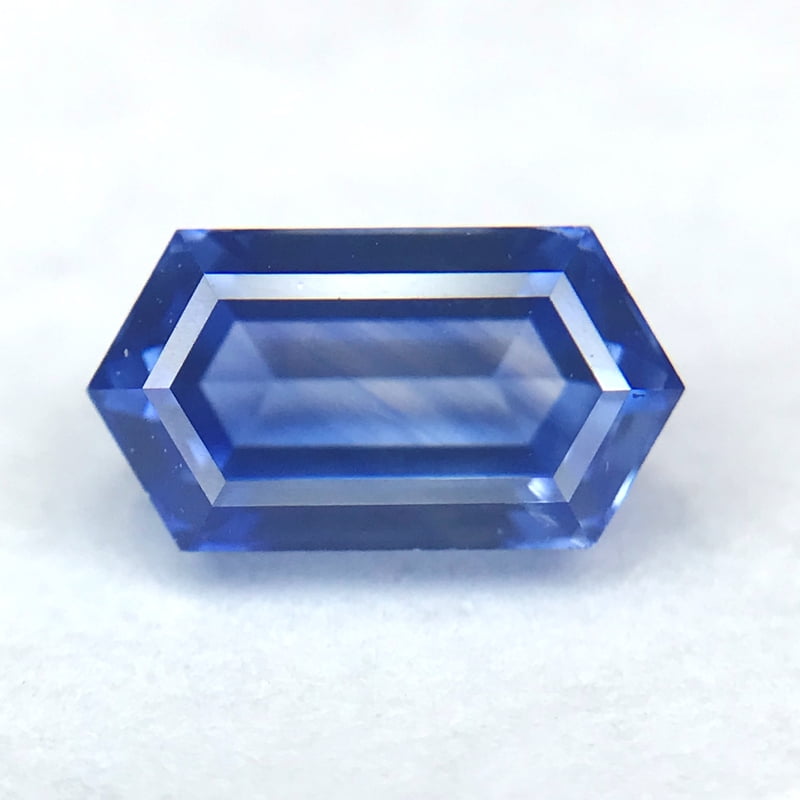 0.66ct Hexagon Step Cut Sapphire