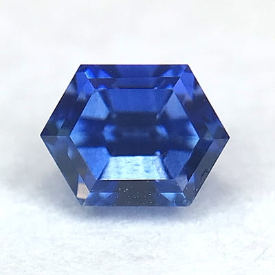 0.58ct Hexagon Step Cut Sapphire