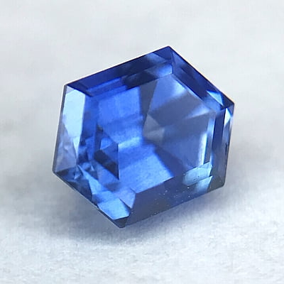 0.58ct Hexagon Step Cut Sapphire