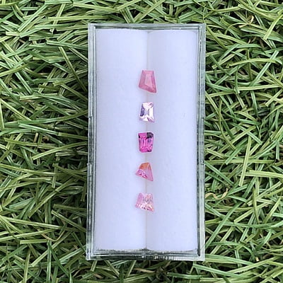 1.12tcw Fancy Step Cut Sapphire Parcel (5pcs) 1.12tcw Fancy Step Cut Sapphire Parcel (5pcs)