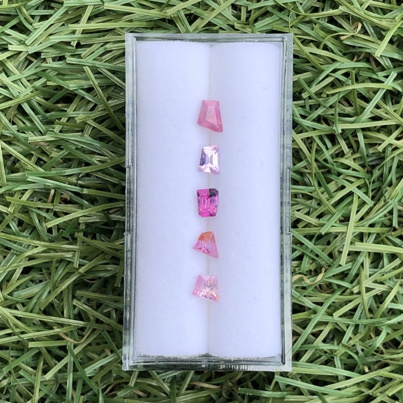 1.12tcw Fancy Step Cut Sapphire Parcel (5pcs) 1.12tcw Fancy Step Cut Sapphire Parcel (5pcs)