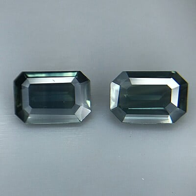 0.71ct Octagon Step Cut Sapphire Pair 0.71ct Octagon Step Cut Sapphire Pair