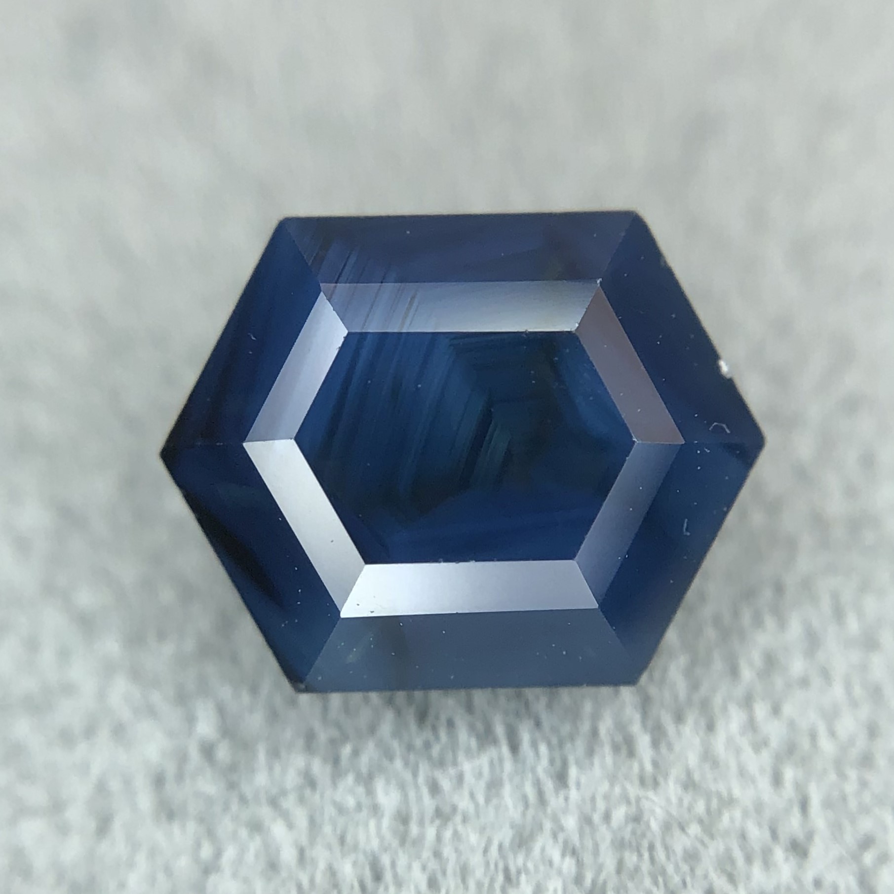 1.72ct Hexagon Step Cut Sapphire