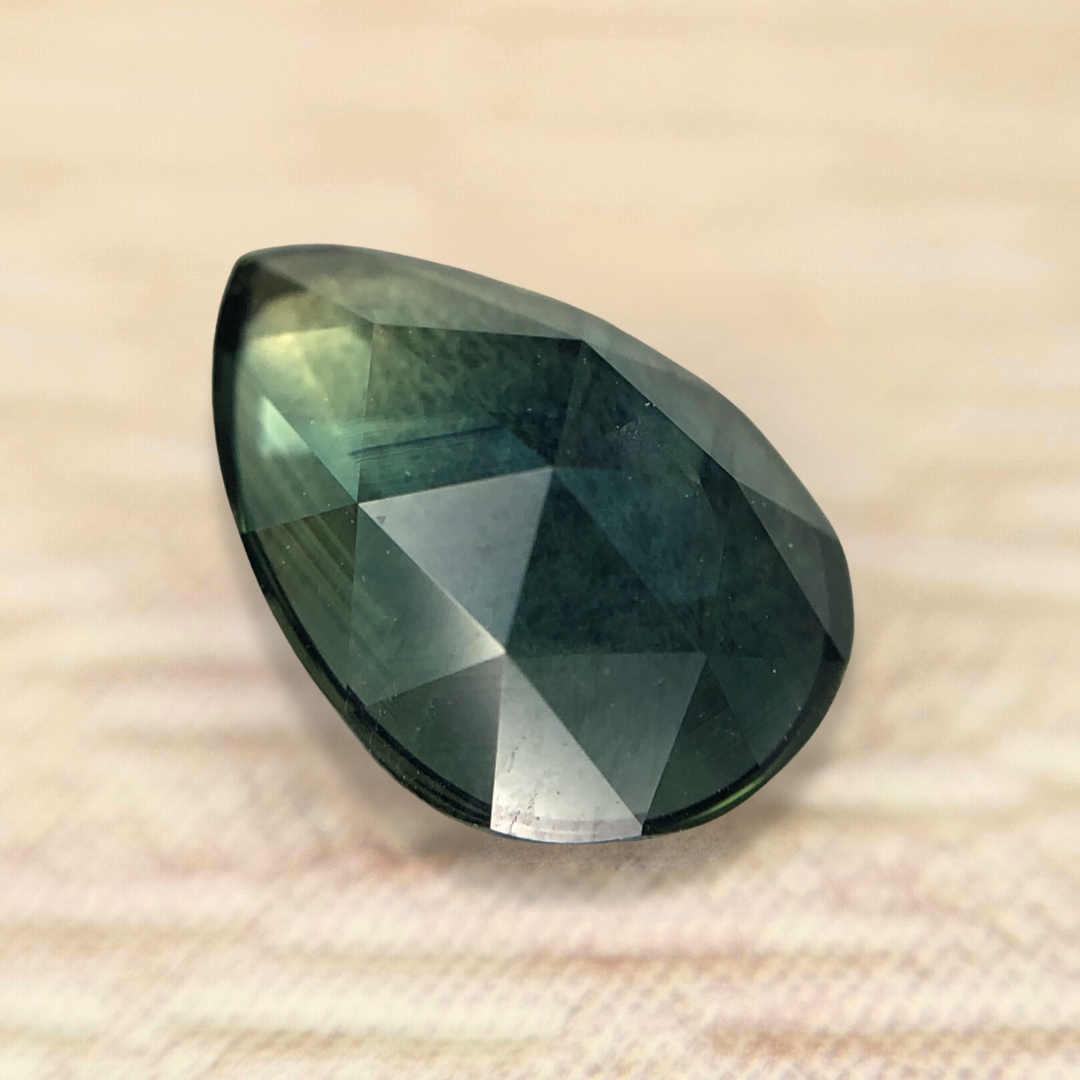 1.55ct Pear Rose Cut Sapphire