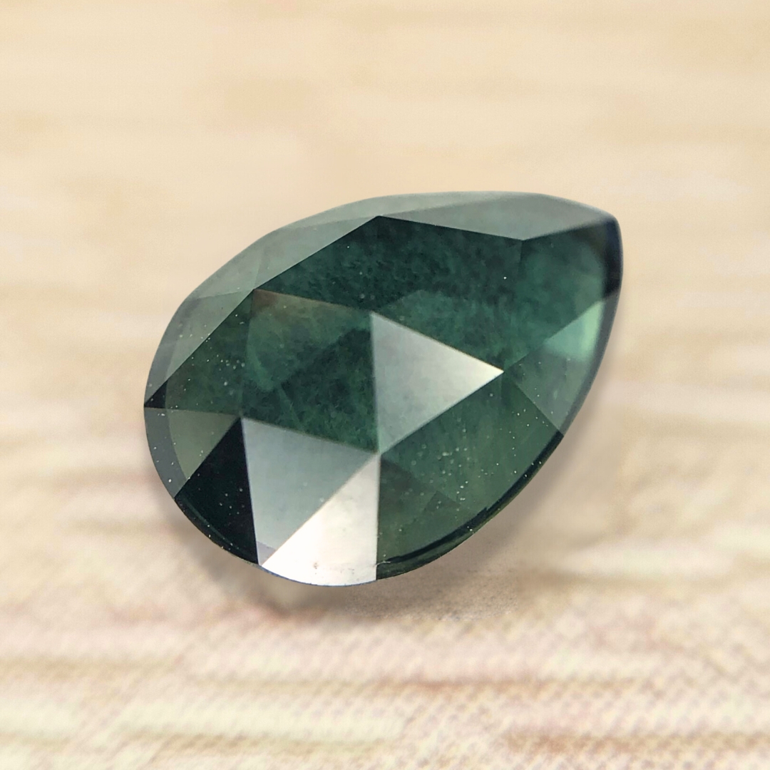 1.65ct Pear Rose Cut Sapphire