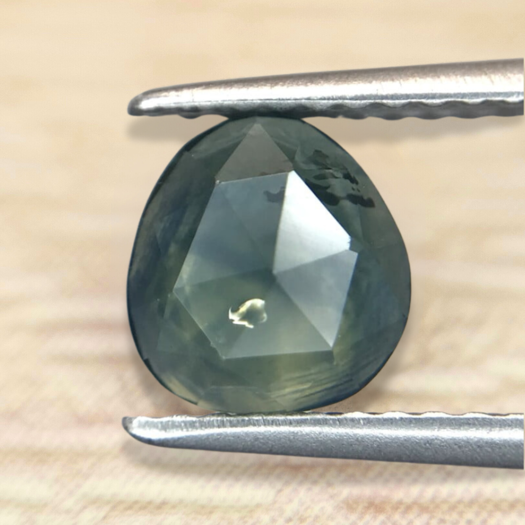 1.60ct Free Form Rose Cut Sapphire
