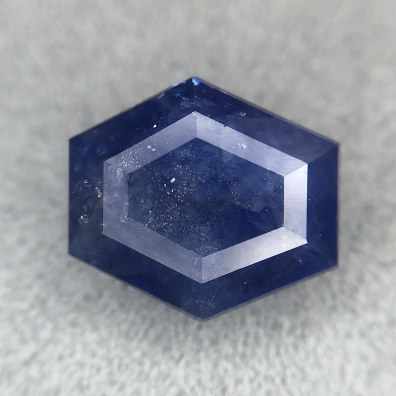 2.74ct Hexagon Step Cut Sapphire