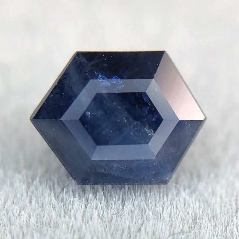 0.92ct Hexagon Step Cut Sapphire