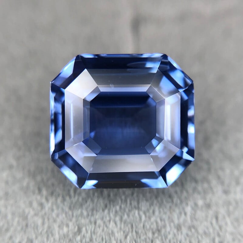 3.67ct Octagon Step Cut Sapphire