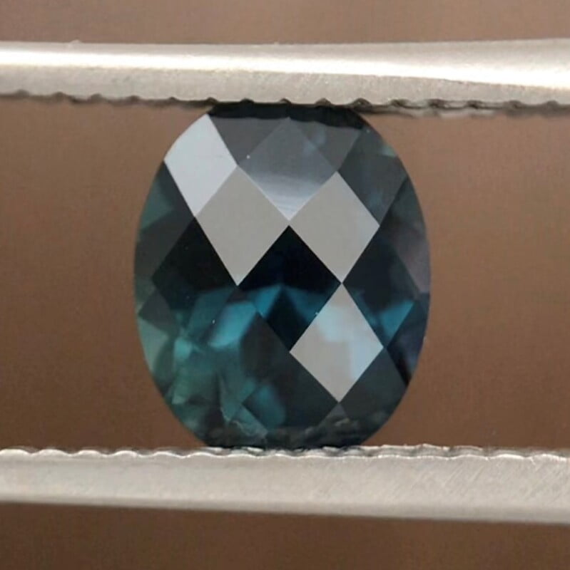 1.55ct Oval Checker Board Cut Sapphire 1.55ct Oval Checker Board Cut Sapphire