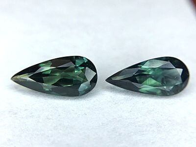 1.29tcw Pear Brilliant Cut Sapphire Pair