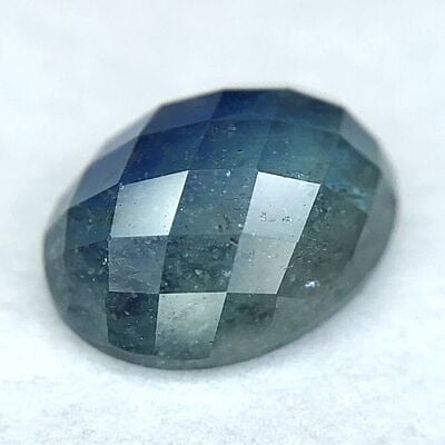 2.40ct Oval Checker Cut Sapphire